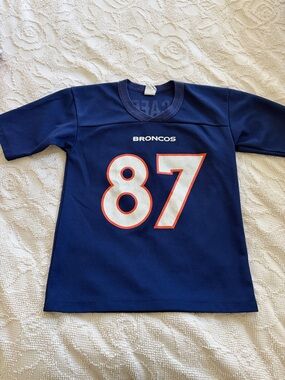 Kids Navy Blue #87 Football Jersey McCaffrey